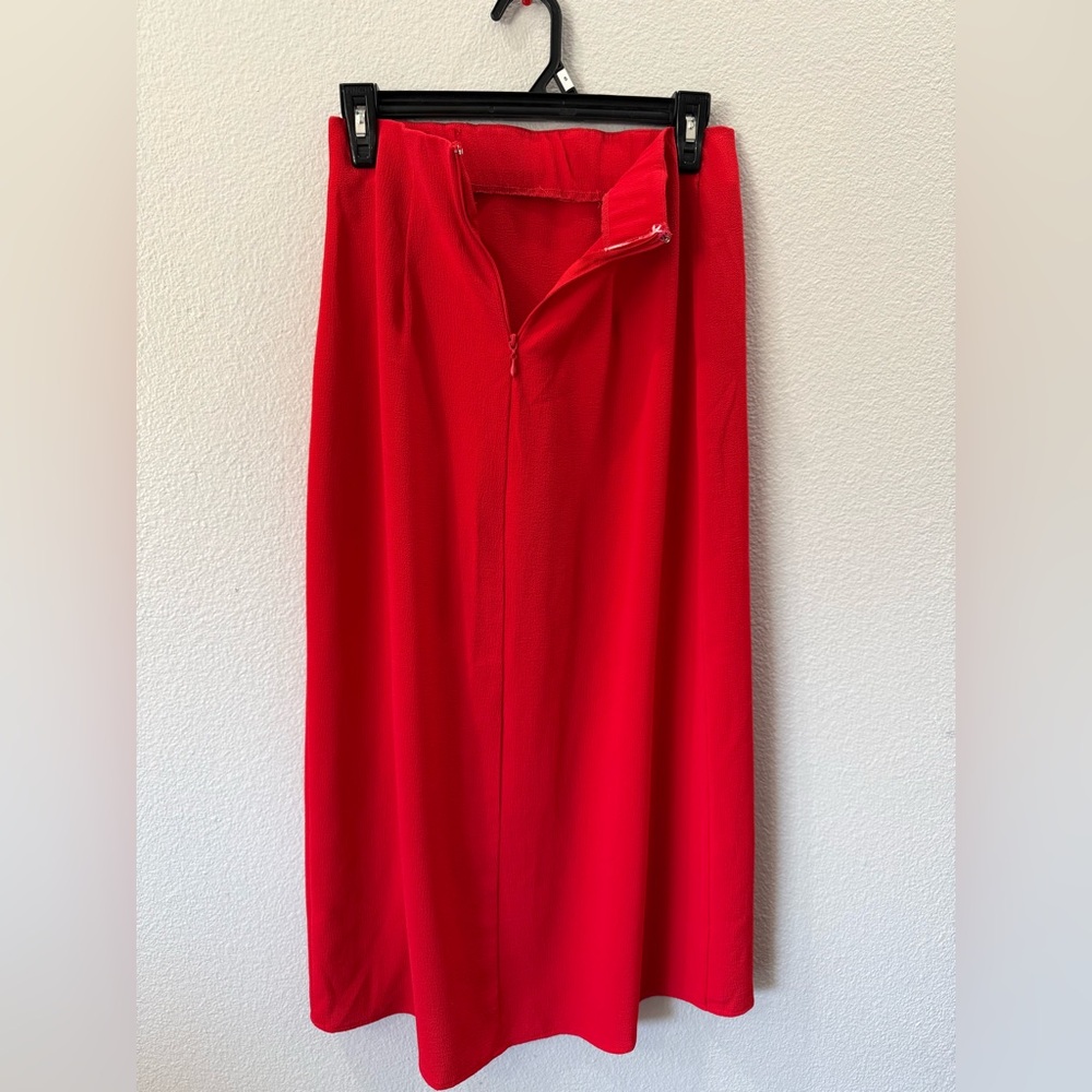 Show Me Your Mumu Red High Slit Midi Skirt SizeSmall - Picture 5 of 9